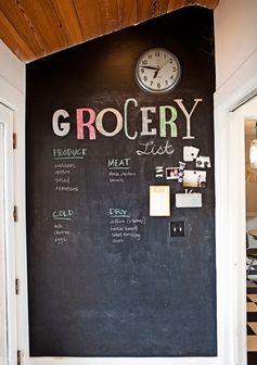 I have the perfect wall in the kitchen for a chalk board!