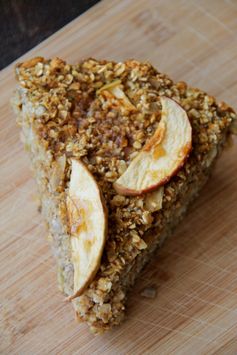 Gluten Free Baked Apple-Pumpkin Oatmeal Breakfast Pie | bsinthekitchen.com #oatmeal #breakfast #bsinthekitchen